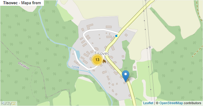 Tisovec - mapa firem