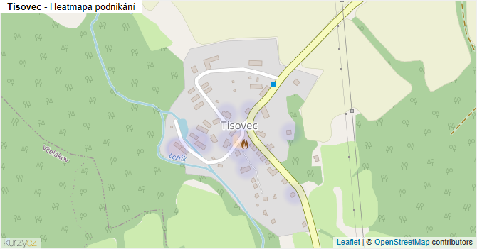 Tisovec - mapa podnikání