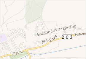 Bažantnice v obci Tlučná - mapa ulice