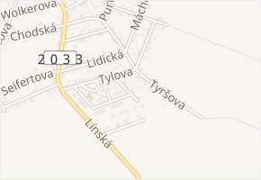 Boženy Němcové v obci Tlučná - mapa ulice