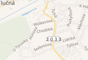 Chodská v obci Tlučná - mapa ulice