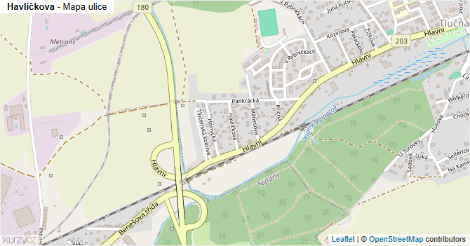 Havlíčkova - mapa ulice