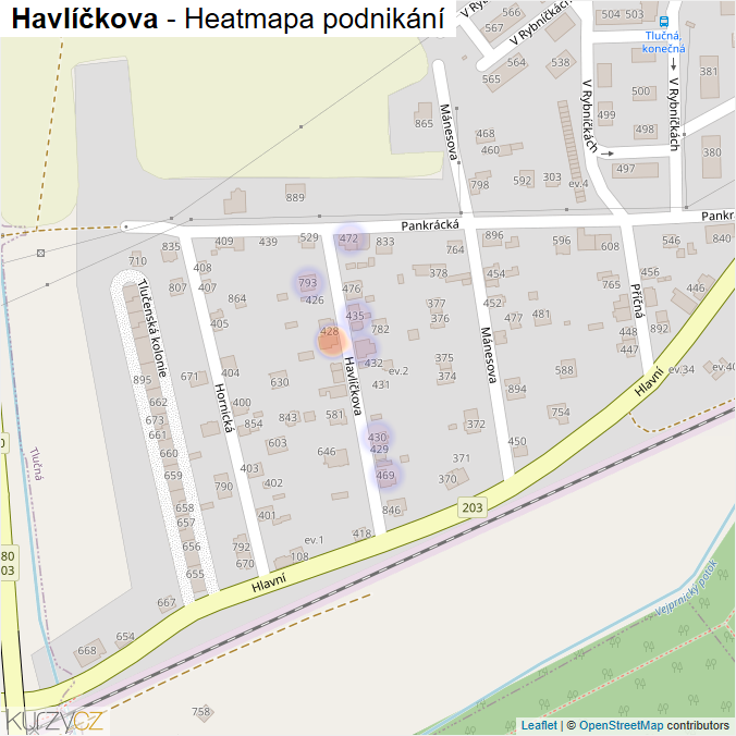Mapa Havlíčkova - Firmy v ulici.