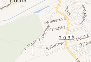 Husova v obci Tlučná - mapa ulice