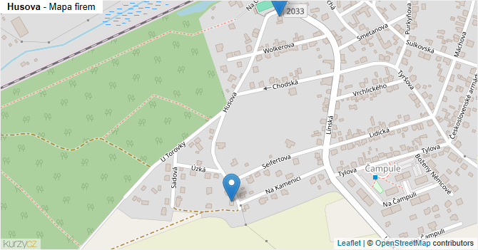 Husova - mapa firem