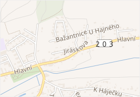 Jiráskova v obci Tlučná - mapa ulice