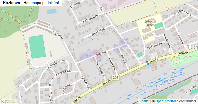 Kozinova - mapa podnikání
