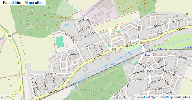 Palackého - mapa ulice