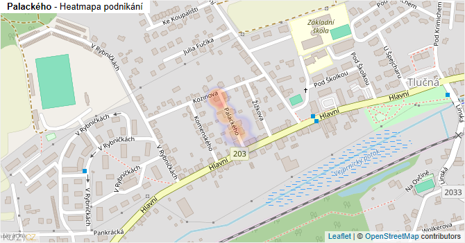 Palackého - mapa podnikání