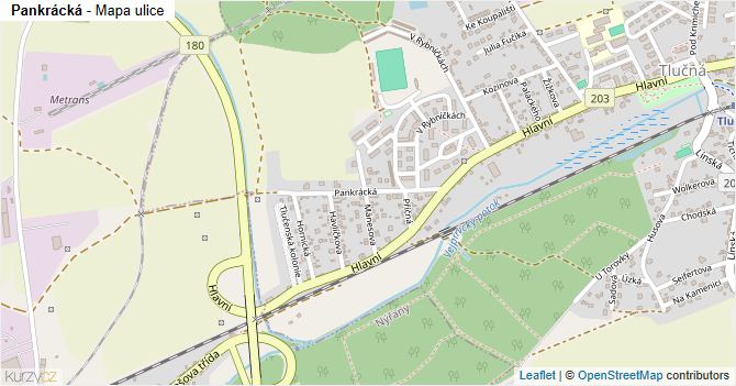 Pankrácká - mapa ulice