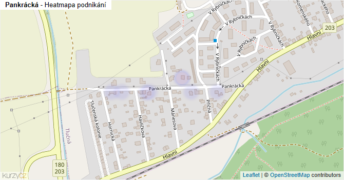 Pankrácká - mapa podnikání