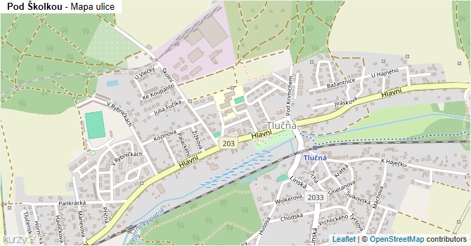 Pod Školkou - mapa ulice