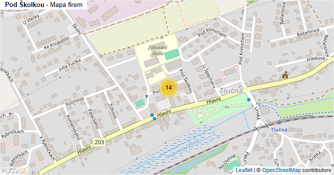 Pod Školkou - mapa firem