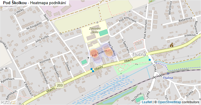 Pod Školkou - mapa podnikání
