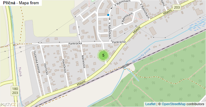 Příčná - mapa firem