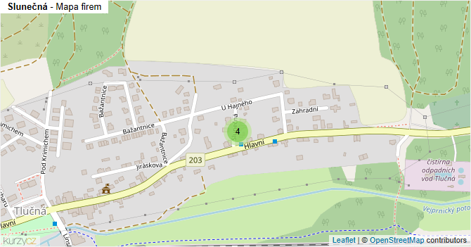 Slunečná - mapa firem