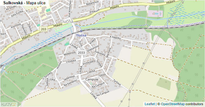 Sulkovská - mapa ulice