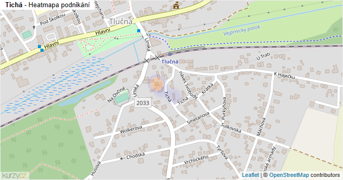 Tichá - mapa podnikání