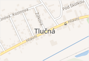 Tlučná v obci Tlučná - mapa části obce
