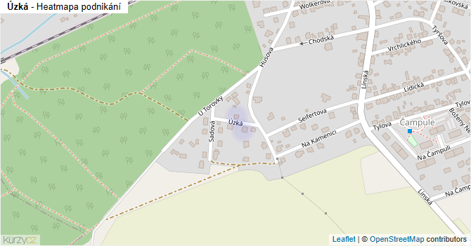 Úzká - mapa podnikání