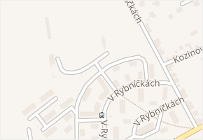 V Rybníčkách v obci Tlučná - mapa ulice