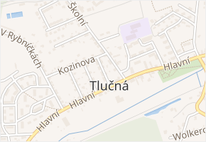 Žižkova v obci Tlučná - mapa ulice