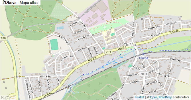 Žižkova - mapa ulice