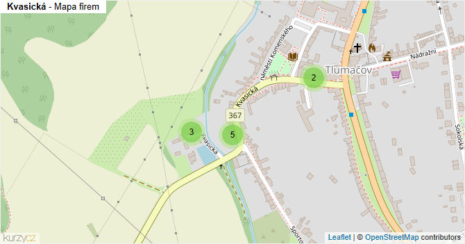 Kvasická - mapa firem