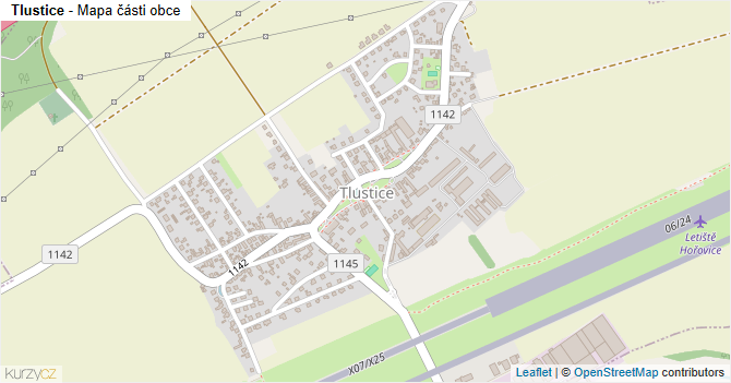 Tlustice - mapa části obce
