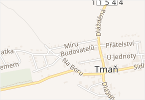 Budovatelů v obci Tmaň - mapa ulice