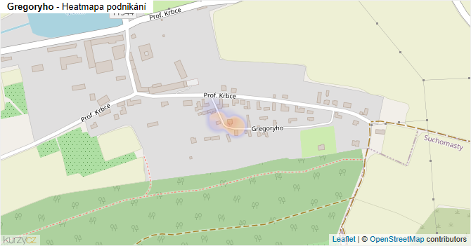 Gregoryho - mapa podnikání