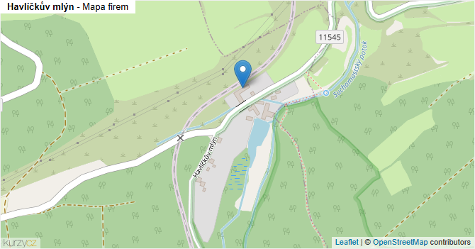Havlíčkův mlýn - mapa firem