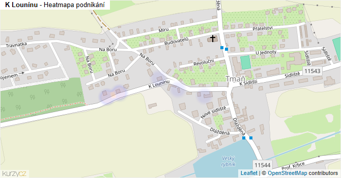 K Lounínu - mapa podnikání
