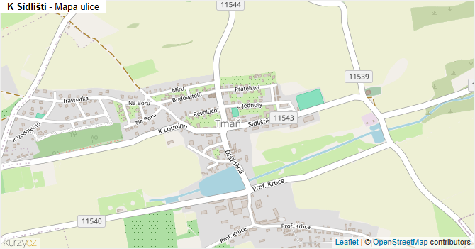 K Sídlišti - mapa ulice