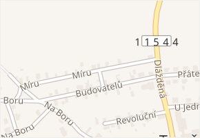Míru v obci Tmaň - mapa ulice