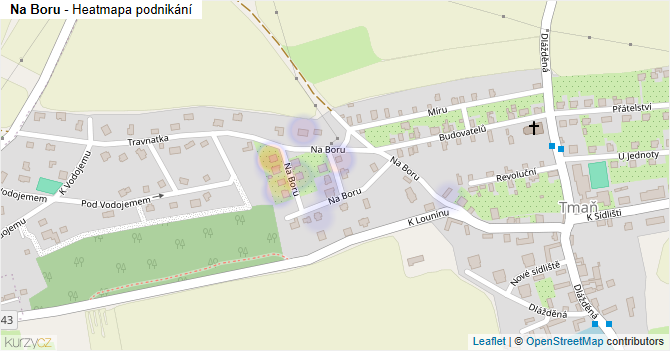 Na Boru - mapa podnikání