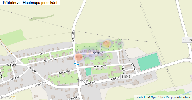 Přátelství - mapa podnikání