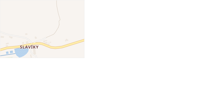 Slavíky v obci Tmaň - mapa části obce