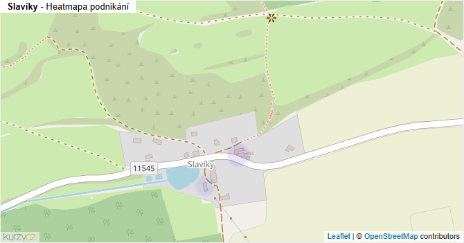 Slavíky - mapa podnikání