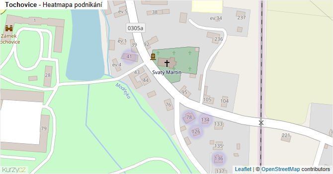 Tochovice - mapa podnikání