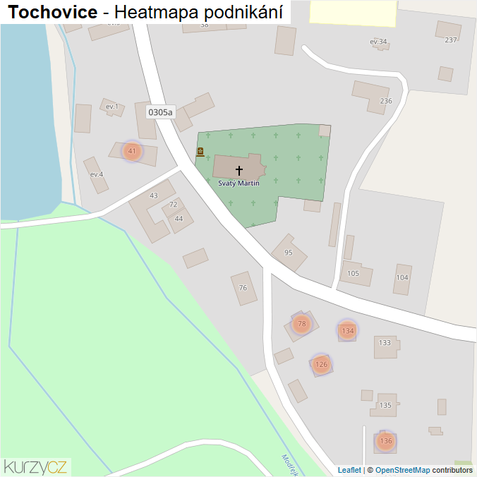 Mapa Tochovice - Firmy v obci.