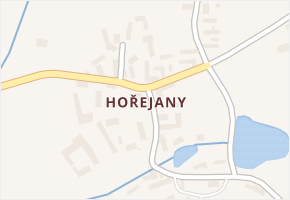 Hořejany v obci Tochovice - mapa části obce