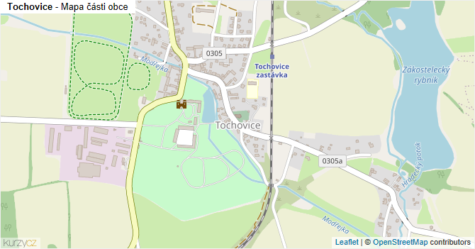 Tochovice - mapa části obce
