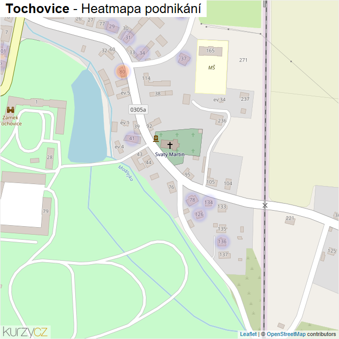 Mapa Tochovice - Firmy v části obce.