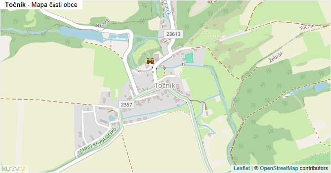 Točník - mapa části obce