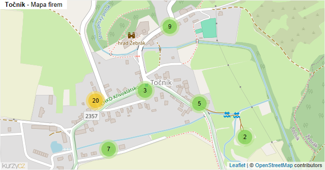 Točník - mapa firem