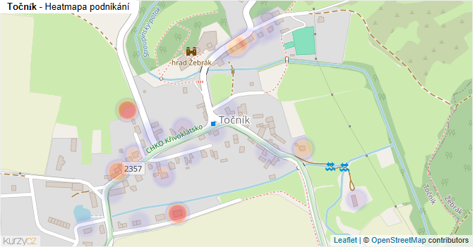 Točník - mapa podnikání