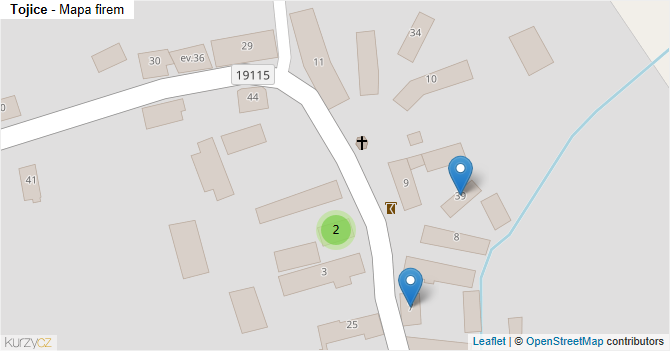Tojice - mapa firem