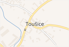 Toušice v obci Toušice - mapa části obce