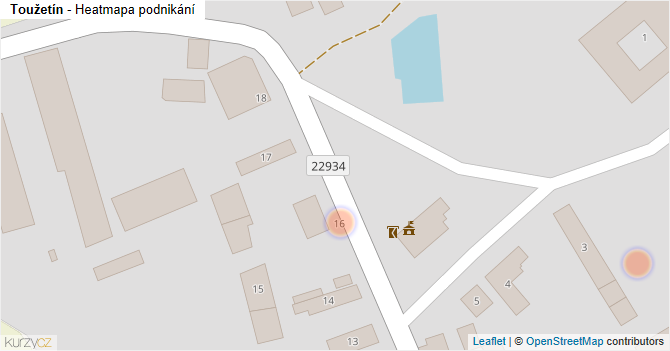 Toužetín - mapa podnikání